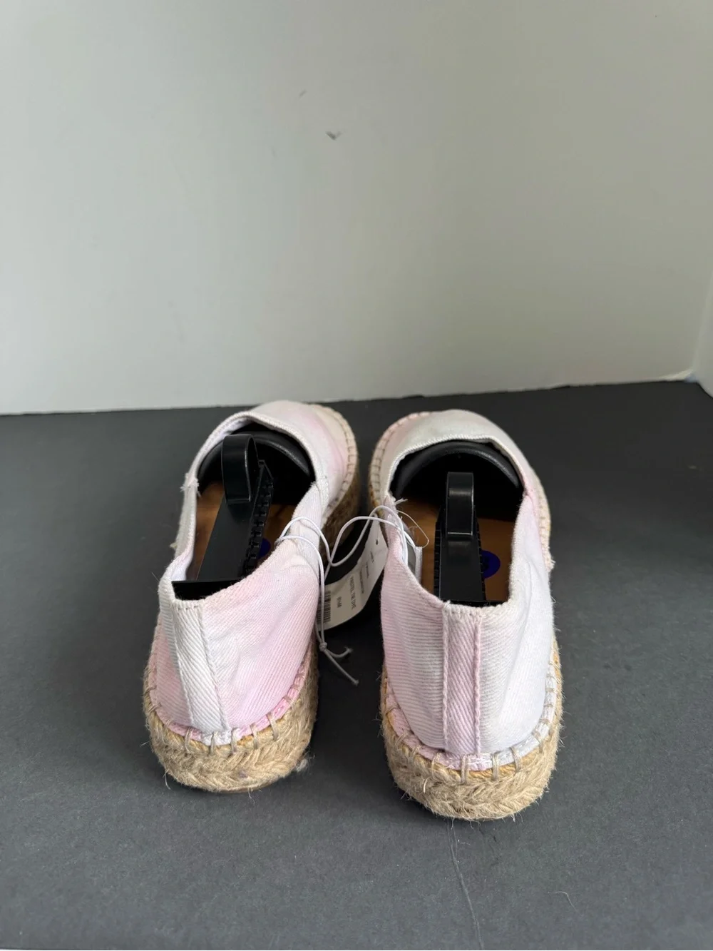 New Splendid Laney pastel tie-dye espadrilles featuring a woven jute sole